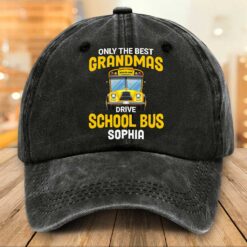 Custom Grandma School Bus Driver Denim Hat THTZ5210605