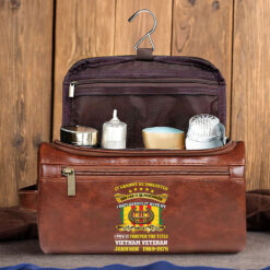 Personalized Vietnam Veteran Leather Toiletry Bag, Storage Bag QFTZ5040603