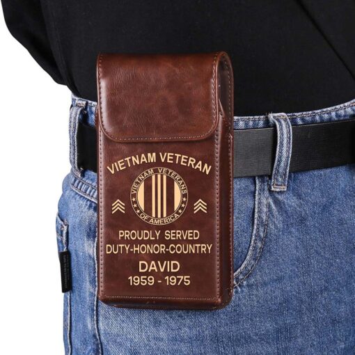 Personalized Vietnam Veteran Belt Clip Phone Holder QFHA5060601 - Image 5