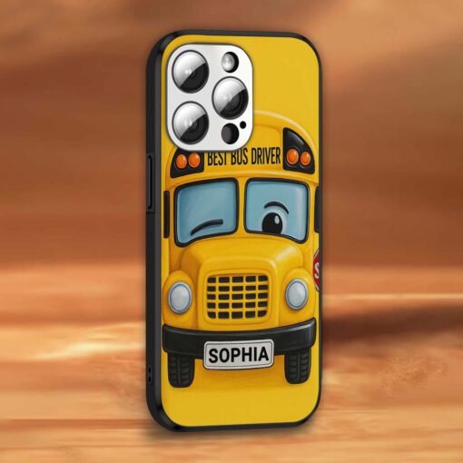 Personalized School Bus Driver 2D Plat Phone Case QFHM5060302 - Image 3