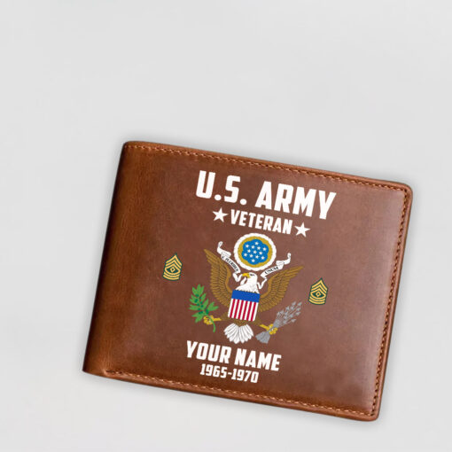 Personalized Name, Year & Rank Army Leather Wallet MQNT5290501 - Image 3