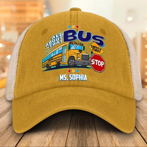 Personalized Bus Driver Demin Hat With Mesh QFHM5180602 - Image 4