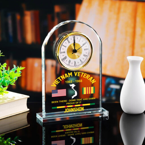 Personalized Vietnam Veteran Acrylic Clock QFNT5190601 - Image 4