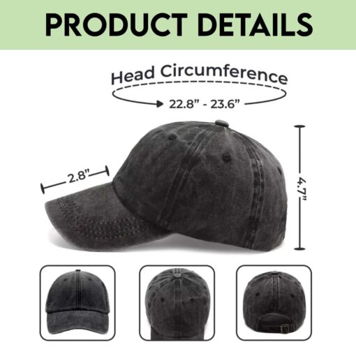 Personalized I Am A Grumpy Old Veteran Distressed Washed Cotton Printed Hat QFTD5070602 - Image 8