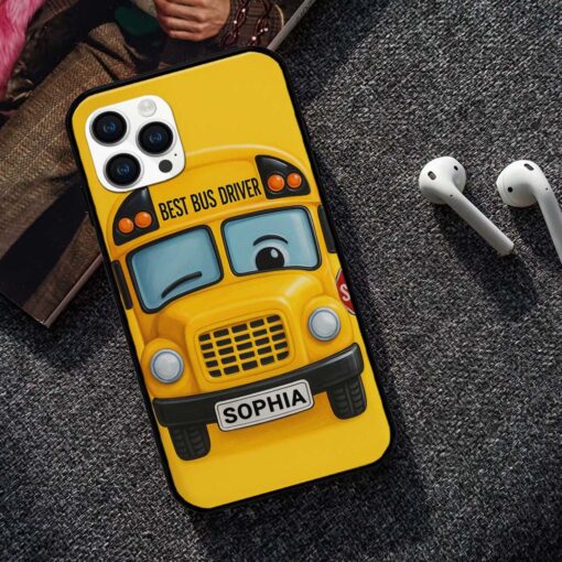 Personalized School Bus Driver 2D Plat Phone Case QFHM5060302 - Image 4