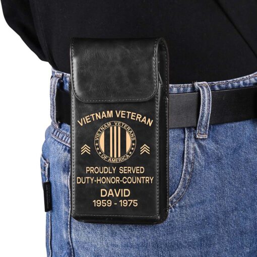 Personalized Vietnam Veteran Belt Clip Phone Holder QFHA5060601 - Image 4