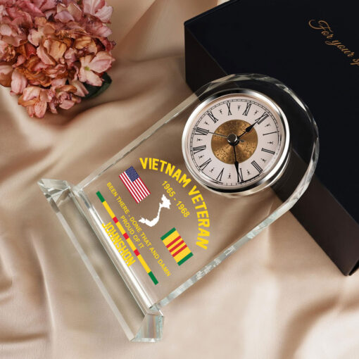 Personalized Vietnam Veteran Acrylic Clock QFNT5190601 - Image 3