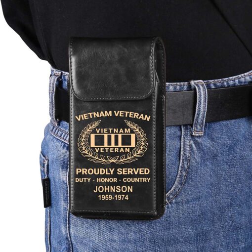 Personalized Vietnam Veteran Belt Clip Phone Holder QFHA5060603 - Image 5