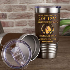 Custom Vietnam Veteran Leather Tumbler THHH5250603