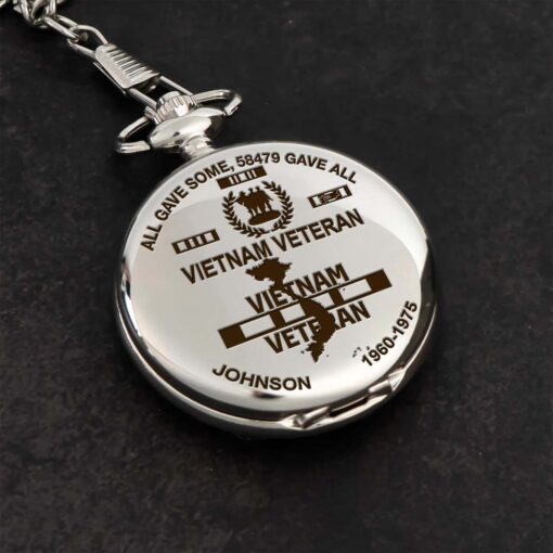 Personalized Vietnam Veteran Vintage Pocket Watch UKHM5260601 - Image 5