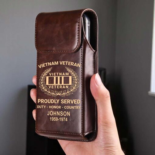 Personalized Vietnam Veteran Belt Clip Phone Holder QFHA5060603 - Image 3