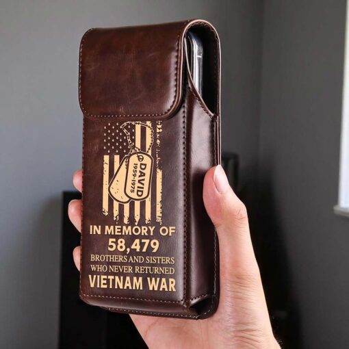 Personalized Vietnam Veteran Belt Clip Phone Holder QFHA5060604 - Image 3