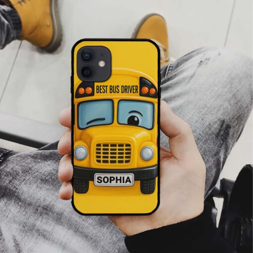 Personalized School Bus Driver 2D Plat Phone Case QFHM5060302 - Image 5