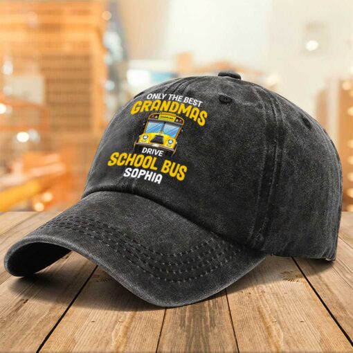 Custom Grandma School Bus Driver Denim Hat THTZ5210605 - Image 6