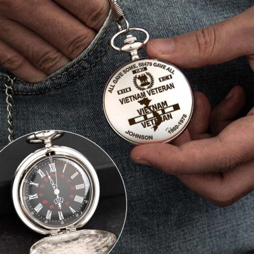 Personalized Vietnam Veteran Vintage Pocket Watch UKHM5260601
