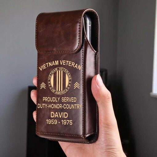 Personalized Vietnam Veteran Belt Clip Phone Holder QFHA5060601 - Image 3