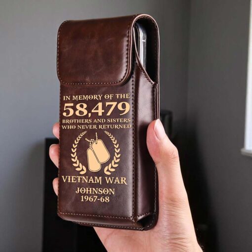 Personalized Vietnam Veteran Belt Clip Phone Holder QFHA5060602 - Image 3