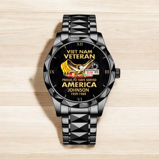 Personalized Vietnam Veteran Alloy Luxury Quartz Watch QFHA5190603 - Image 5