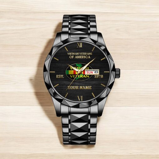 Personalized Vietnam Veteran Alloy Luxury Quartz Watch QFHA5190606 - Image 5