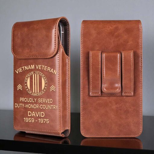 Personalized Vietnam Veteran Belt Clip Phone Holder QFHA5060601 - Image 2