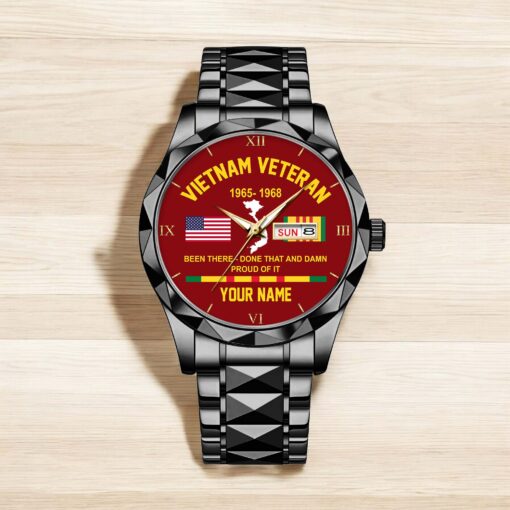 Personalized Vietnam Veteran Alloy Luxury Quartz Watch QFHA5190607 - Image 5