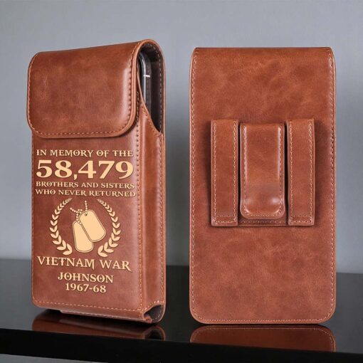Personalized Vietnam Veteran Belt Clip Phone Holder QFHA5060602 - Image 2