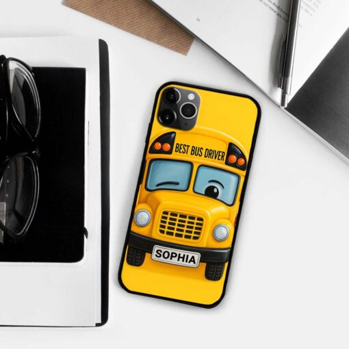 Personalized School Bus Driver 2D Plat Phone Case QFHM5060302 - Image 6