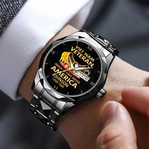 Personalized Vietnam Veteran Alloy Luxury Quartz Watch QFHA5190603 - Image 3