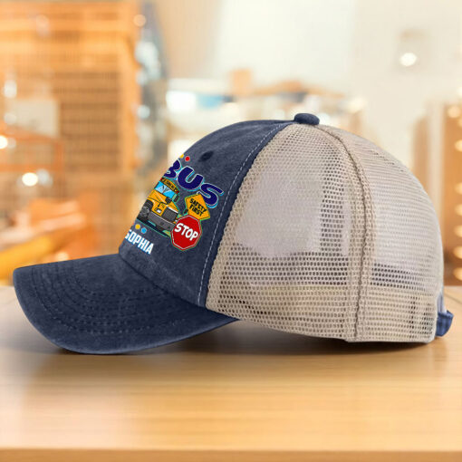 Personalized Bus Driver Demin Hat With Mesh QFHM5180602 - Image 9
