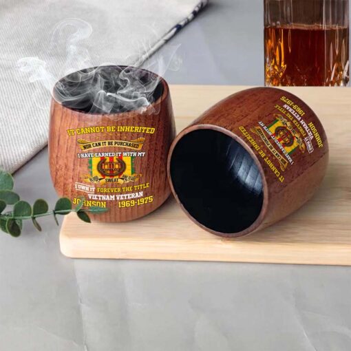 Personalized Vietnam Veteran Wooden Bourbon Whiskey Mug QFTD5060603 - Image 6