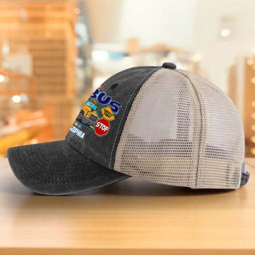 Personalized Bus Driver Demin Hat With Mesh QFHM5180602 - Image 10