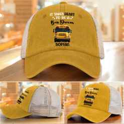 Personalized Bus Driver Demin Hat With Mesh QFHM5180603