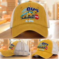 Personalized Bus Driver Demin Hat With Mesh QFHM5180602