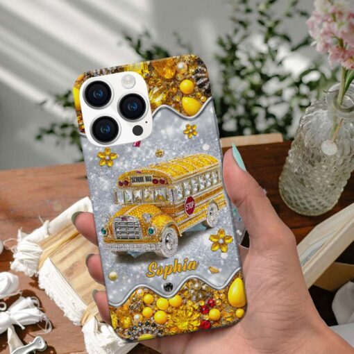 Personalized School Bus Driver Phone Case QFTD5140701 - Image 6