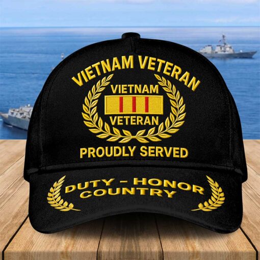 Personalized Vietnam Veteran Embroided Cap UKTZ5250701 - Image 2