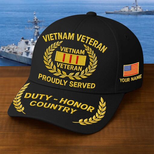 Personalized Vietnam Veteran Embroided Cap UKTZ5250701 - Image 3
