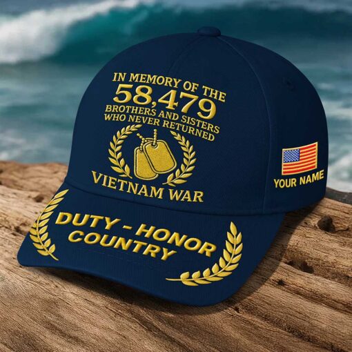 Personalized Vietnam Veteran Embroided Cap UKTZ5250702 - Image 3