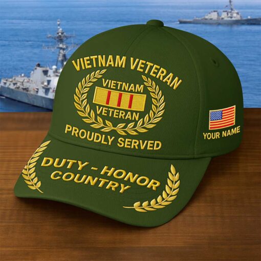 Personalized Vietnam Veteran Embroided Cap UKTZ5250701 - Image 4