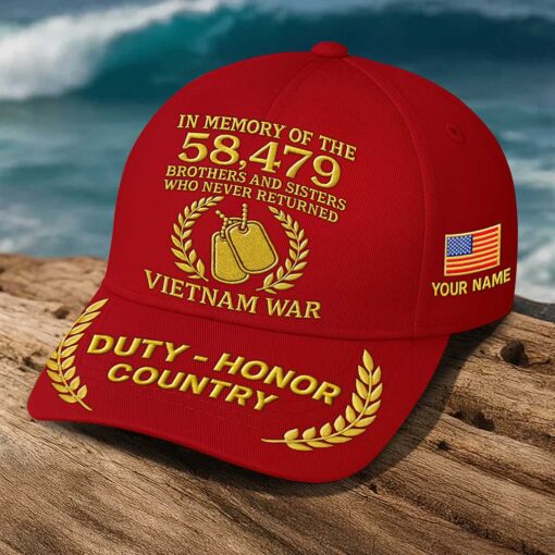 Personalized Vietnam Veteran Embroided Cap UKTZ5250702 - Image 4