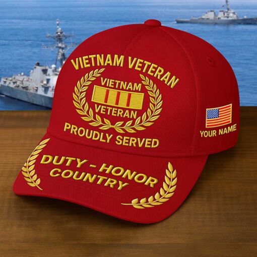 Personalized Vietnam Veteran Embroided Cap UKTZ5250701 - Image 5