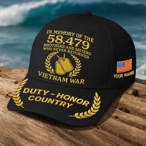 Personalized Vietnam Veteran Embroided Cap UKTZ5250702 - Image 6