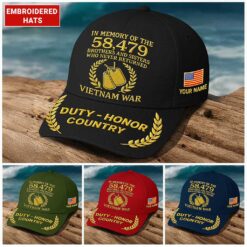 Personalized Vietnam Veteran Embroided Cap UKTZ5250702