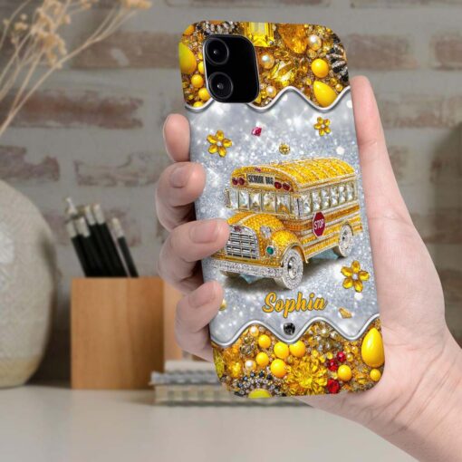 Personalized School Bus Driver Phone Case QFTD5140701 - Image 5