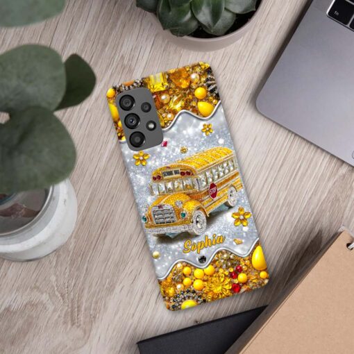Personalized School Bus Driver Phone Case QFTD5140701 - Image 3