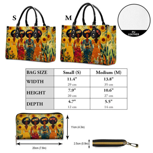 Personalized Black Women Leather Pu Handbag QFTO5160702 - Image 6