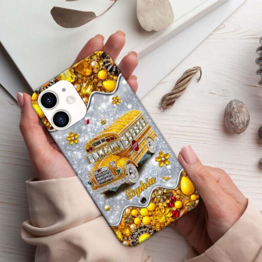 Personalized School Bus Driver Phone Case QFTD5140701 - Image 2