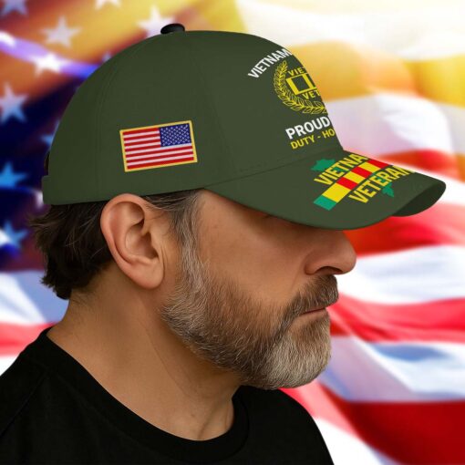 Vietnam Veteran Cap, Proudly Served, Duty - Honor - Country, Military Gifts Cap UKTD5250703 - Image 12
