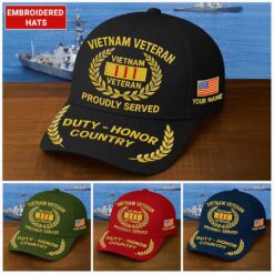 Personalized Vietnam Veteran Embroided Cap UKTZ5250701
