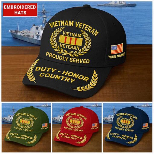 Personalized Vietnam Veteran Embroided Cap UKTZ5250701