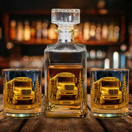 Personalized Best Truck Driver Whiskey Decanter Set UKHH5140803 - Image 2